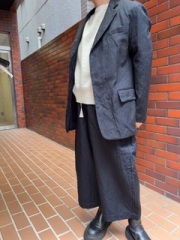 MASNOUDESIGN：ウールリネンモデルパンツ