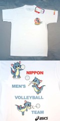 �����å����ץ���T�����/XW603B-01B/�ۥ磻�ȣ¡�NIPPON MEN'S VOLLEYBALL TEAM���������˻ҥХ졼�ܡ����������˽����ѥ�����