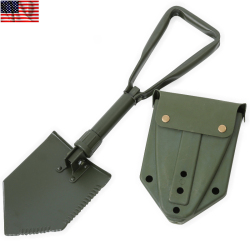 新品 米軍タイプ フォールディングショベル カバー付