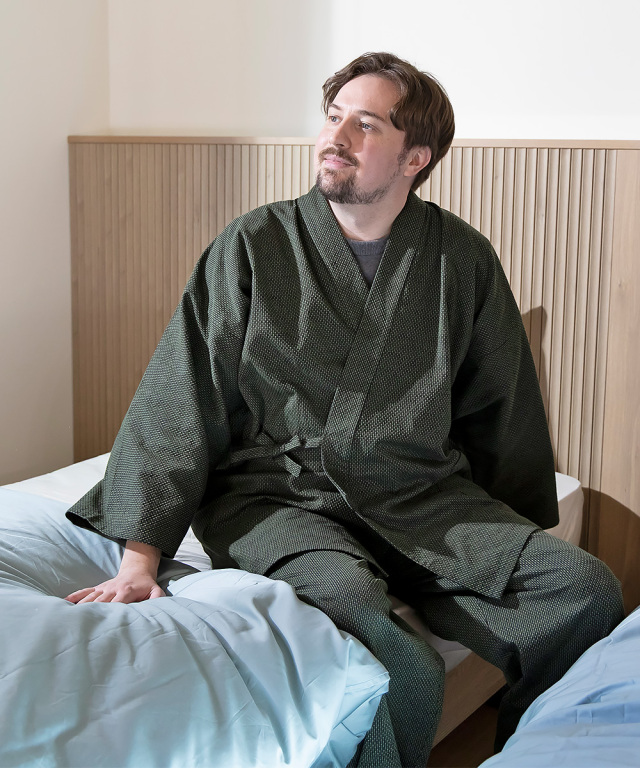 大柄ドビー刺子作務衣