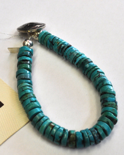 QUA-TSI [�����] NAVAJO WHEEL TURQUOISE BRACELET