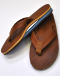 RAINBOWSANDAL [�쥤��ܡ��������]Tan Leather Blue Double Layer Arch