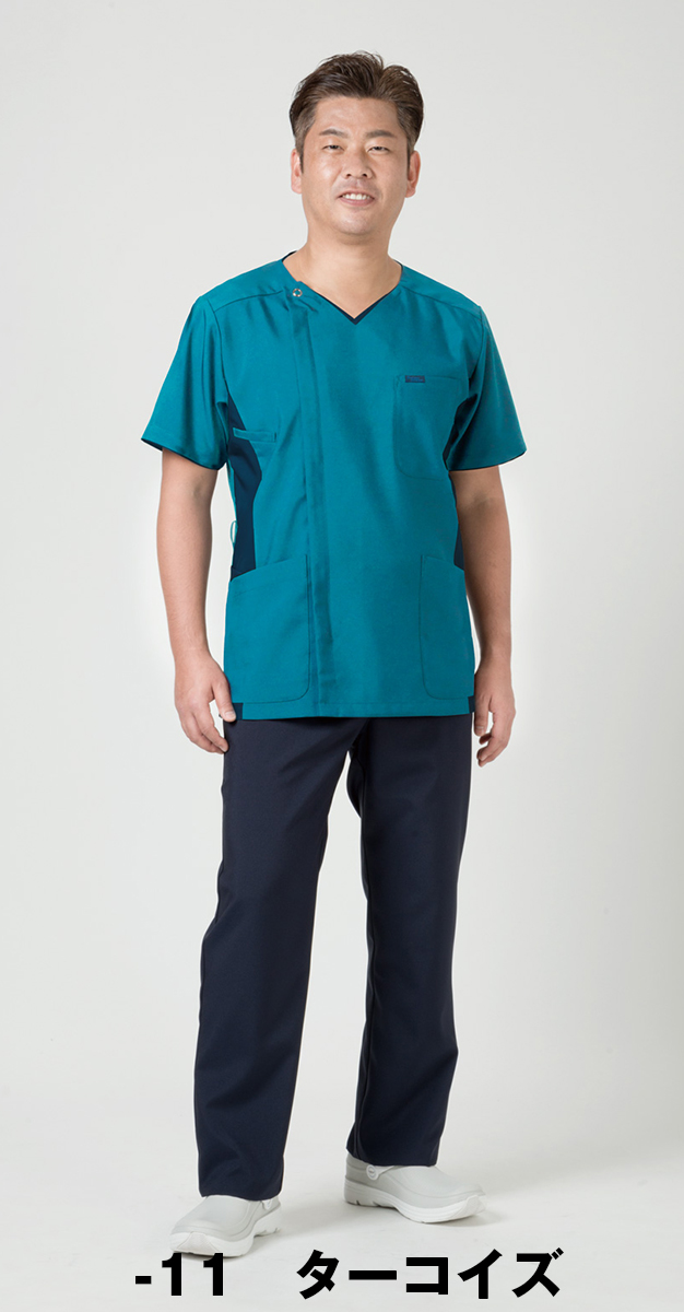 【FOLK】7025SC【ジップアップスクラブ・男性白衣・メンズジャケット】☆2014年新作商品☆