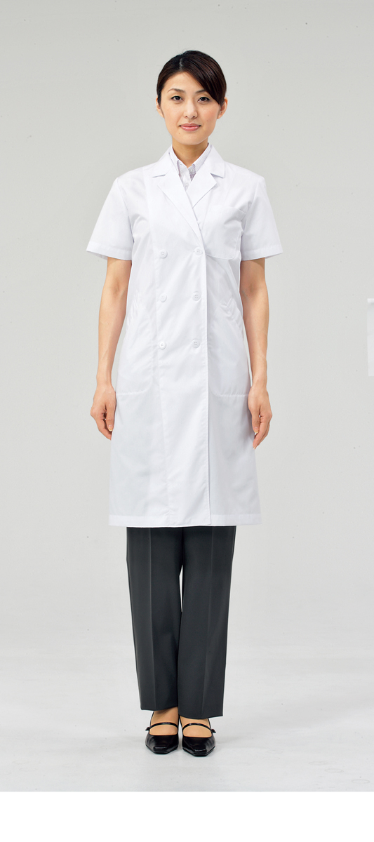 【モンブラン】51-012【ドクターコート（レディス）・半袖白衣・診察衣】