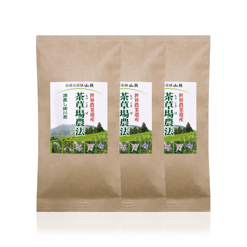 茶草場農法・深蒸し掛川茶100ｇ×3セット