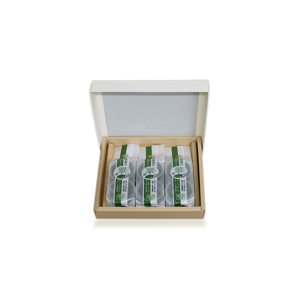 国産抹茶の本葛ゼリー〈翠〉(みどり)ギフト（6個入り）90g×2個i入×３袋