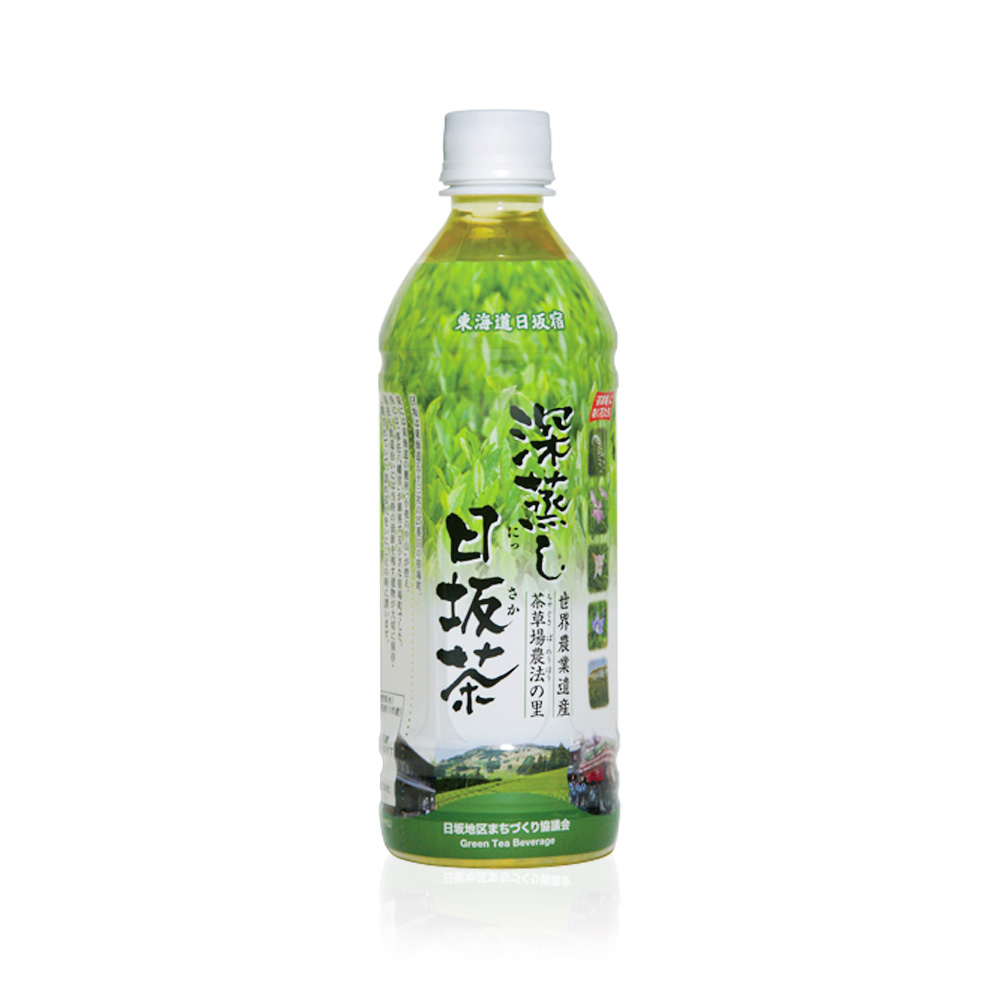 深蒸し日坂茶ペットボトル (1ケース / 500ml×24本入)