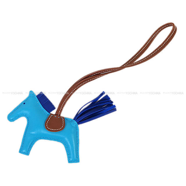 HERMES エルメス バッグチャーム ロデオ PM ショコラ/クレ/ローズ