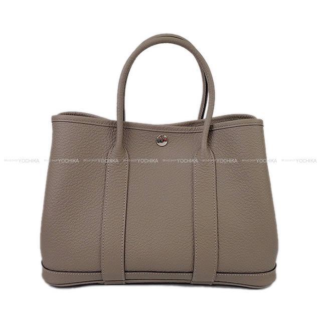 HERMES エルメス ハンドバッグ ガーデンパーティ 30 TPM グリ