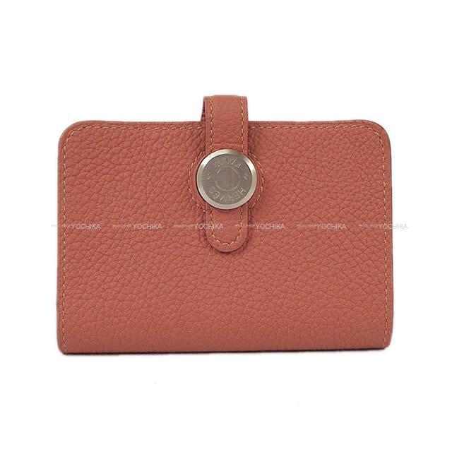 HERMES エルメスドゴン コンパクト カードケース ロージー トゴ マット