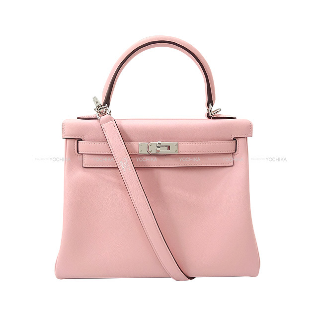 HERMES エルメス ショルダーバッグ ケリー25 内縫い ローズサクラ