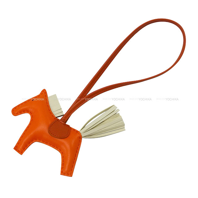 HERMES エルメス バッグチャーム プティアッシュ 孔雀 バンブー/ブルー