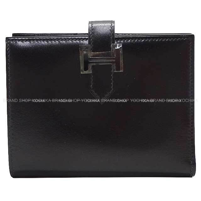 HERMES エルメス 二つ折り財布 ベアンコンパクト ソーブラック