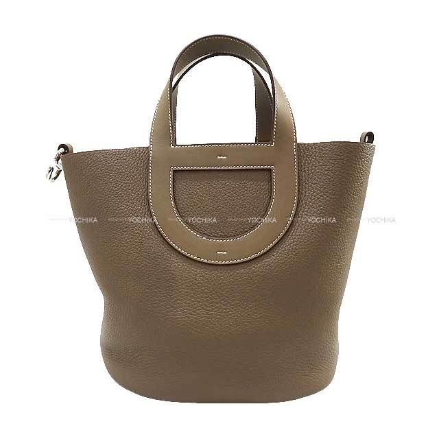 エルメス　ハンドバッグ　お値下げ中 エルメス トートバッグ スティープル 25 グレー ブラック - f-20324 美