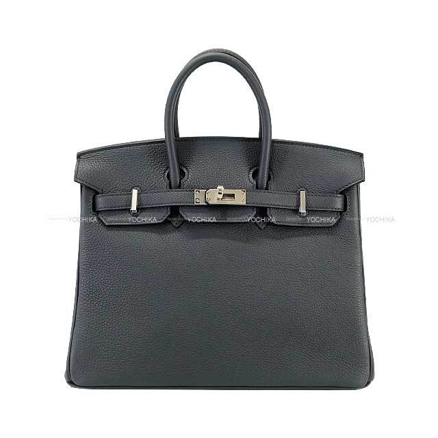 HERMES エルメス ハンドバッグ バーキン25 グリミスティ トゴ シルバー