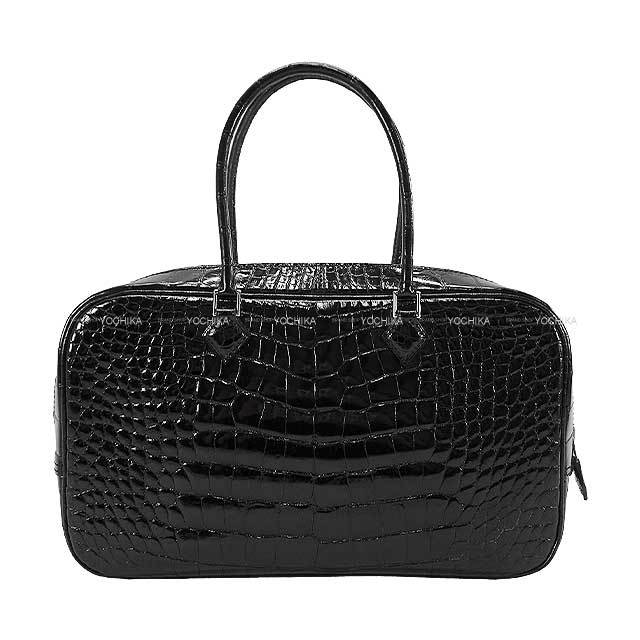 HERMES エルメス プリュムエラン ボックスカーフ ブラック HERMES エルメス プリュム 32 ボックスカーフ ハンドバッグ □B