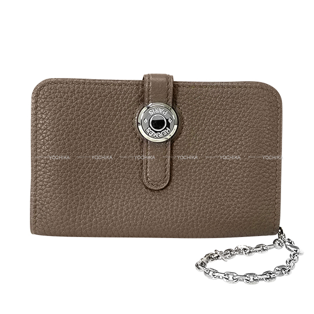 HERMES エルメス カードケース Hセリエ エトープ (エトゥープ) エバー