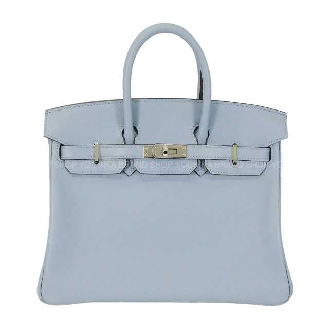 バーキン❥25❥ハンドバッグ❥シルバー❥金具 HERMES エルメス ハンドバッグ バーキン25 ブルーリン (ブルーラン