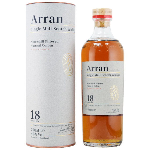 【一年ぶりに入荷したアラン18年★2025瓶詰め★シロップ漬けのアプリコット、ダークフルーツ、キャラメリゼしたオレンジ、焼いた桃】アラン 18年 46% 700ml