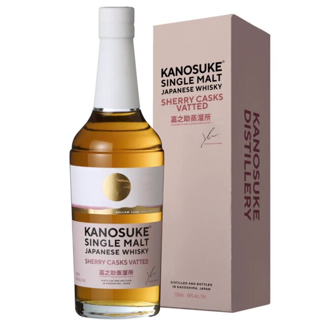 【限定品★優しめのレーズン、フルーツたっぷりのパウンドケーキ、ライチ、マンゴスチン、トロピカル】嘉之助 シングルモルト SHERRY CASKS VATTED 48% 700ml