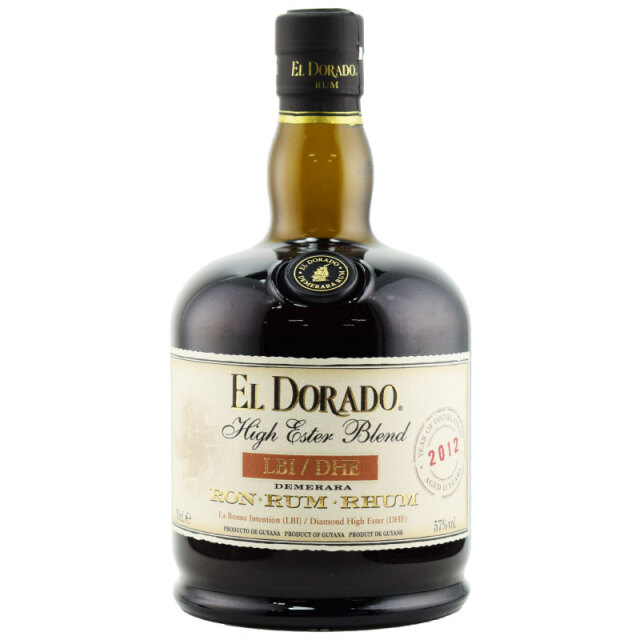 【数ヶ月に及ぶ長期間発酵したハイエステルラムをブレンド★イチジクやスターフルーツ、シナモン、バニラ、爽やかなオレンジピール】エルドラード 2012 11年 LBI/DHE 57% 700ml