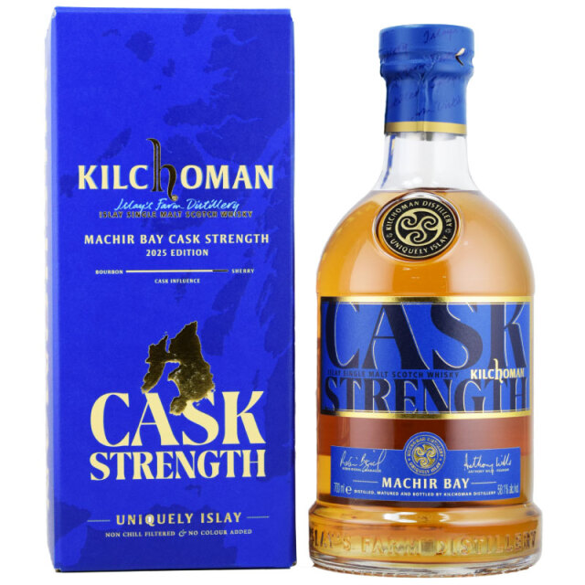 【2年ぶりにリリースされた限定品★レモンピールやメロン、バニラ、フレッシュなシトラス、燻製肉、強烈なインパクトと余韻】キルホーマン マキヤーベイ カスクストレングス 58.1% 700ml