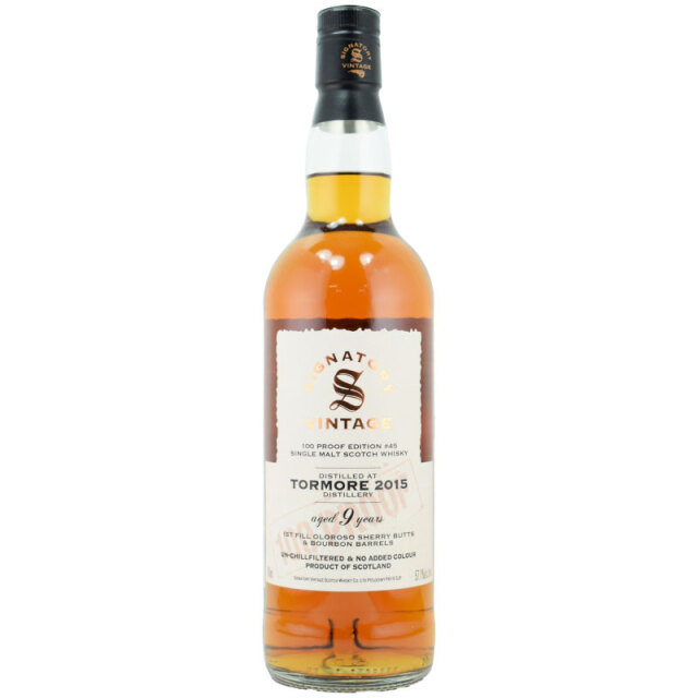 【ココナッツ、洋ナシ、オレンジの皮、イングリッシュマーマレード、ピーナッツ、バタービスケット】トーモア 2015 9年 100プルーフエディション 57.1% 700ml