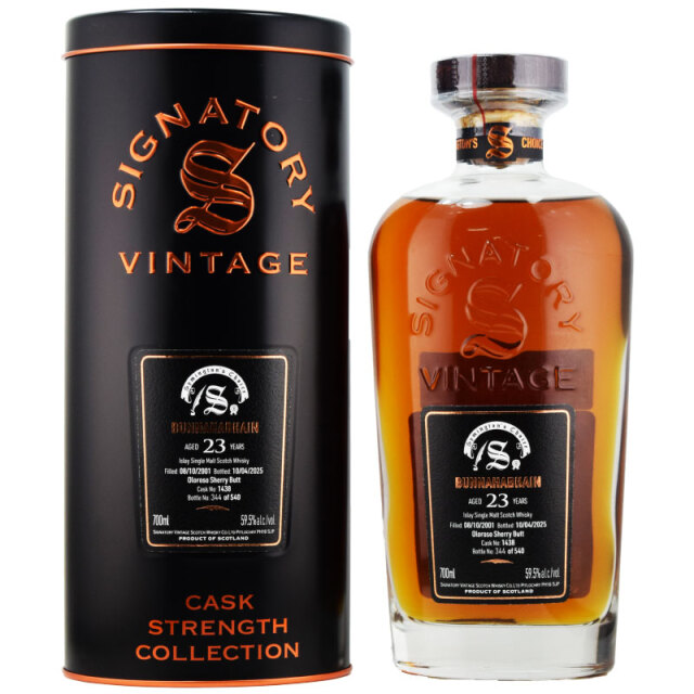 【国内24本★当店2本のみ★穏やかな海の塩気、オレンジ、ローストナッツ、シェリーに浸したフルーツケーキ、複雑、エレガント】ブナハーブン 2001 23年 サイミントンズチョイス 59.5% 700ml