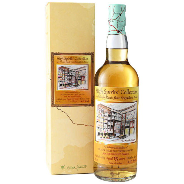 【赤林檎の皮、バニラ、粉糖、クレームブリュレ、レモンメレンゲ、非常にクリーミーかつオイリー】ミルトンダフ 2009 15年 ハイスピリッツ 61.7% 700ml