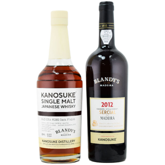【料飲店様専用★セット販売★白ブドウ、レモンティー、ドライアプリコット、青りんご、黄金糖、フルーティ】嘉之助マディラカスク 2021 4年 60% 700ml + ブランディーズ セルシアル 2012 20% 750ml