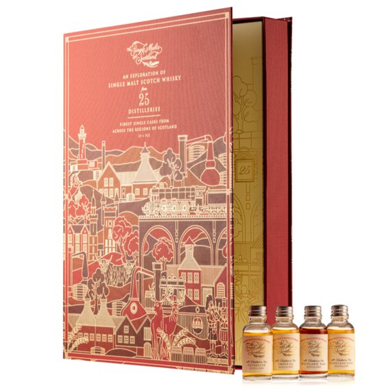 【ラフロイグ、クライヌリッシュ、インペリアル、25蒸溜所のシングルモルト】ザ・シングルモルツ・オブ・スコットランド エクスプロレーションパック 30ml×25本