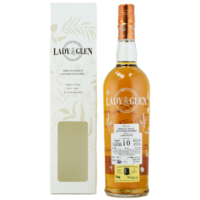 【国内36本★当店2本のみ★リンゴや洋梨、ピノー・デ・シャラント由来の華やかさ、白ぶどうのジューシーな甘み、シトラス】リンクウッド 2015 10年 レディオブザグレン 61% 700ml