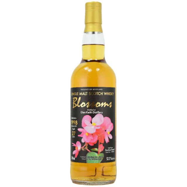 【貴重な90年代蒸溜のシングルカスク★熟したビワ、蜜入りの黄色いリンゴ、かりんジャム、ねっとりとした落ち着きのある甘味】グレンキース 1998 27年 ブロッサムズ 53.2% 700ml