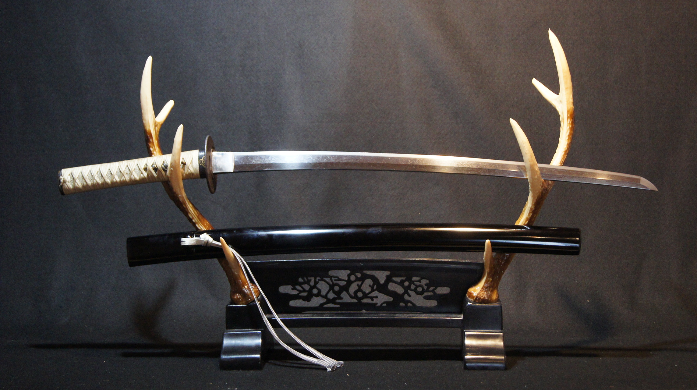 日本刀 珍品 拵付き 左文字銘：在銘【文珠保房】 脇差 53.9ｃｍ