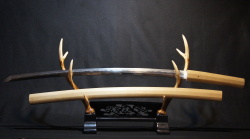 豪刀 日本刀 銘：在銘【於豊州今川畔左国光】【為黒川清い四十二才厄除鍛之昭和四十四年八月吉日】 刀 74.2ｃｍ 刀身868ｇ