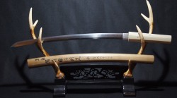 【Y】日本刀 銘：在銘【備前国住則光】 脇差 50.4cm 刀身489g