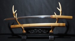 【Y】日本刀 銘：在銘【来国友】 脇差 53.8cm 刀身523g