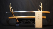 鑑定書付き 最上作 日本刀 銘：在銘【於武州友次】 脇差 52.4ｃｍ 刀身495ｇ