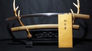 【Y】日本美術刀剣保存協会鑑定 日本刀 銘：在銘【長船祐定作】 脇差 50.cm 刀身486g