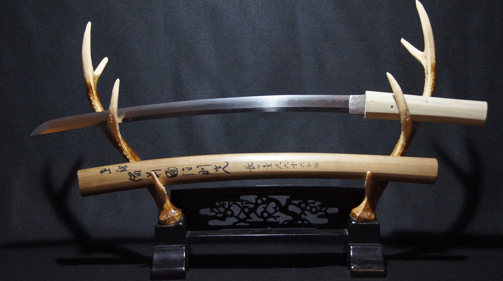 【Y】日本刀 銘：在銘【備前国住則光】 脇差 50.4cm 刀身489g