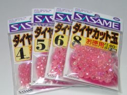 ささめ　ダイヤカット玉ピンクお徳用全号数