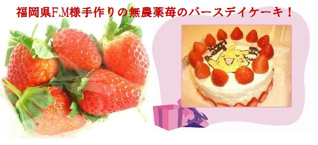 古賀農園の無農薬栽培いちごをたっぷり使った!苺ケーキ