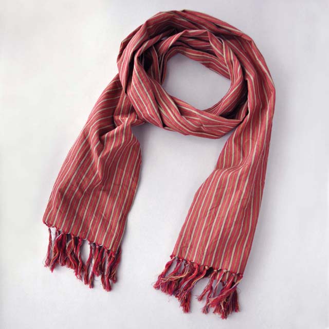 川越唐桟くびまき　薄紅