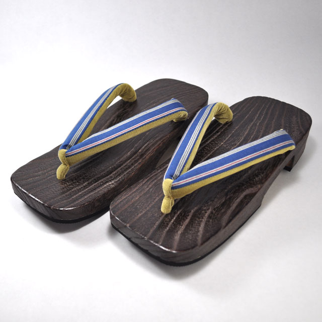 川越唐桟　下駄　右近焼き