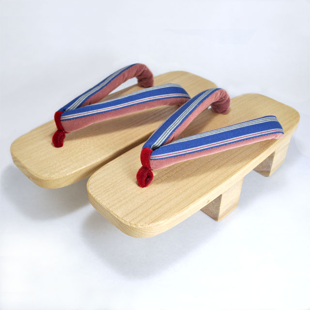 川越唐桟下駄　芳町　白木　M