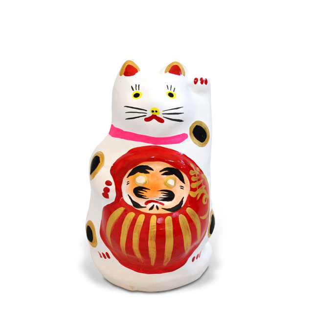 川越だるま　抱きねこ　両面