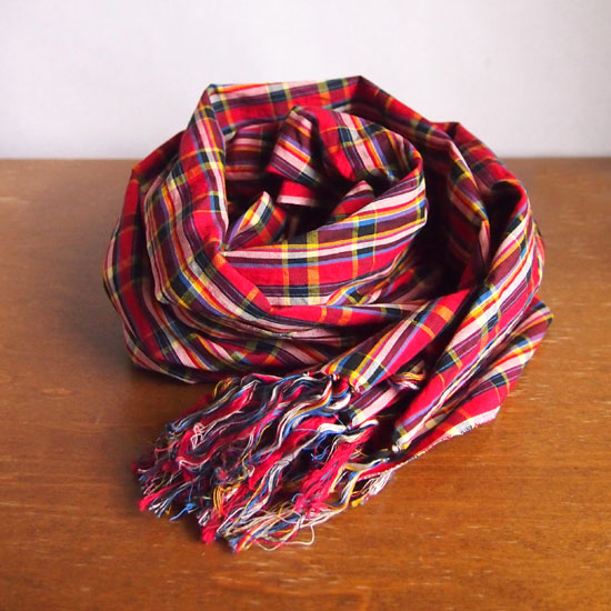 川越唐桟　赤格子