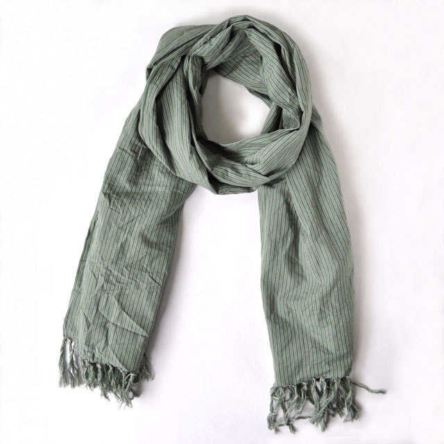 川越唐桟くびまき　金通縞