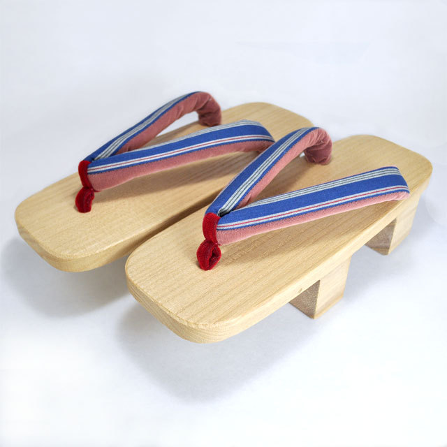 川越唐桟下駄　芳町　白木　M