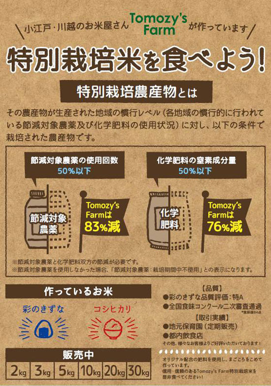 特別栽培米をたべよう